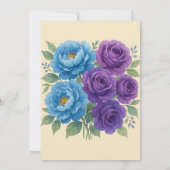 Invitation Lyons Blue Peony et Fig Purple Engagement Party (Dos)