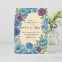 Lyons Blue Peony & Fig Purple Rose Mariage