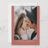 Invitation LYRA Bohemian Fall Automne Floral Photo Mariage (Dos)