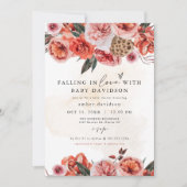 Invitation LYRA Bohemian Fall Floral Baby shower (Devant)