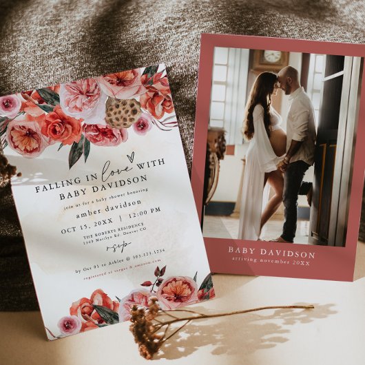 Invitation LYRA Bohemian Fall Floral Baby shower