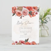 Invitation LYRA Fille Bohème Fête Florale de Bébé d'Automne (Debout devant)