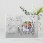 Invitation Lys calla argent 25e anniversaire de mariage (Debout devant)