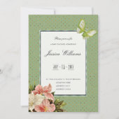 Invitation Lys chic et Baby shower papillon Gem (Devant)
