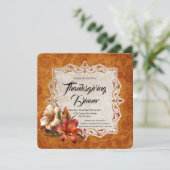 Invitation Lys d'automne Dîner Thanksgiving (Debout devant)