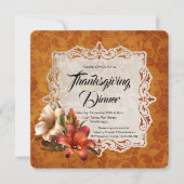 Invitation Lys d'automne Dîner Thanksgiving (Devant)
