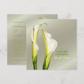 Invitation Lys de Calla/Invitations de mariage (Devant / Derrière)