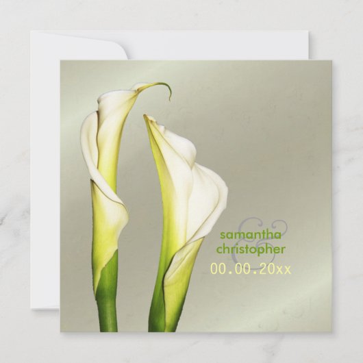 Invitation Lys de Calla/Invitations de mariage (Devant)