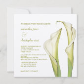 Invitation Lys de Calla/Invitations de mariage (Dos)