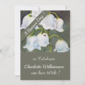 Invitation Lys de la Vallée Aquarelle Florale Anniversaire (Devant)