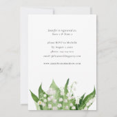 Invitation Lys de la Vallée Fête des mariées florale blanche (Dos)