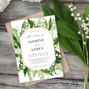 Invitation Lys de la Vallée White Floral Arch Mariage