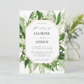 Invitation Lys de la Vallée White Floral Arch Mariage (Debout devant)
