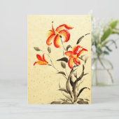 Invitation Lys de tigre - rouge (Debout devant)