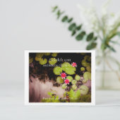 Invitation Lys d'eau et étang de koi (Debout devant)