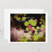 Invitation Lys d'eau et étang de koi (Devant / Derrière)