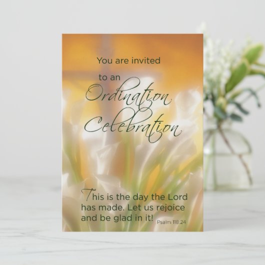 Invitation Lys d'ordre d'invitation et croix (Debout devant)