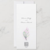 Invitation Lys mauve doux Enregistrer la date (Dos)