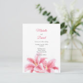 Invitation Lys Stargazer Rose (Debout devant)