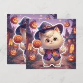 Invitation M. Bluffy – Le doux bluffeur d'Halloween (Devant / Derrière)