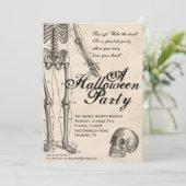 Invitation M. Bones Skeleton Party d'invitation de Halloween (Debout devant)