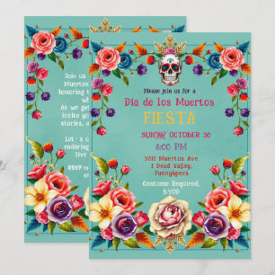 Invitation 💀 M'🎉 Crâne En, Día de los Muertos