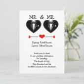 Invitation M. et M. Love Heart Tuxedo Mariage gay (Debout devant)
