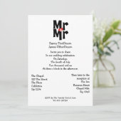 Invitation M. Et M. Modern Bold Mariage gay (Debout devant)