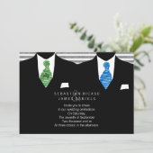 Invitation M. et M. Suit et Cravate Gay Mariage (Debout devant)