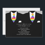 Invitation M. et M. Suit et Rainbow Cravate Mariage gay<br><div class="desc">Mr et Mr,  Suit et Rainbow Cravate Gay Mariage / cérémonie civile invitations .. idéal pour la cérémonie civile / mariage .. les invitations de mariage gay design viennent complétées avec enveloppes blanches.. invitations de mariage gay de Ricaso.</div>