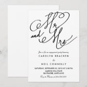 Invitation M. Et Mme Classy Typography (Devant / Derrière)