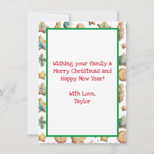 Invitation M. et Mme Claus Baking Cookies Custom Christmas (Dos)