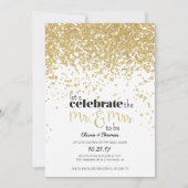 Invitation M. et Mme d'être Fiançailles de Parties scintillan (Devant)