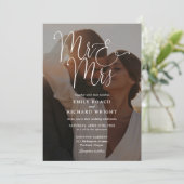 Invitation M. Et Mme Elegant Mariage De Photo De Script Moder (Debout devant)