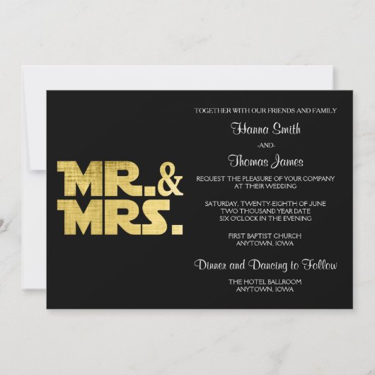 Invitation M. et Mme Mariage (Devant)