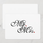 Invitation M. et Mme. Mariés Nouveaux Mariés Son Sa (Devant / Derrière)