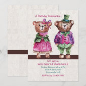 Invitation M. et Mme Ours (Devant / Derrière)