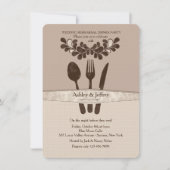 Invitation M. et Mme Ustensiles Dîner de répétition de mariag (Devant)