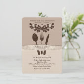 Invitation M. et Mme Ustensiles Dîner de répétition de mariag (Debout devant)