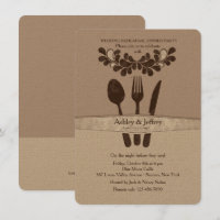 M. et Mme Ustensiles Dîner de répétition de mariag