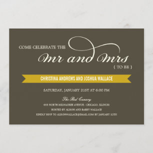 Invitation M. et Mme Wedding shower / Rehearsal Dîner Invitat