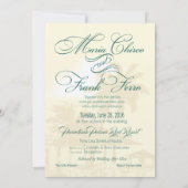 Invitation M&F Champagne Mariage Pailleté (Dos)