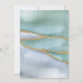 Invitation M. Fiançailles de la Parties scintillant d'or Aqua (Dos)