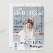 Invitation M. Kinder Grad Blue Photo Magazine Couverture (Devant)