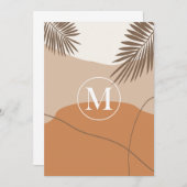 Invitation M - Lettre monographie initiale M Conception abstr (Devant / Derrière)