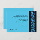 Invitation M Mem Hébreu Collection Bat mitzvah Party Card (Devant / Derrière)