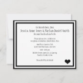 Invitation M. & Mme (Dos)