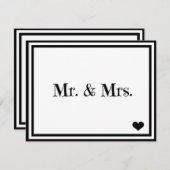 Invitation M. & Mme (Devant / Derrière)