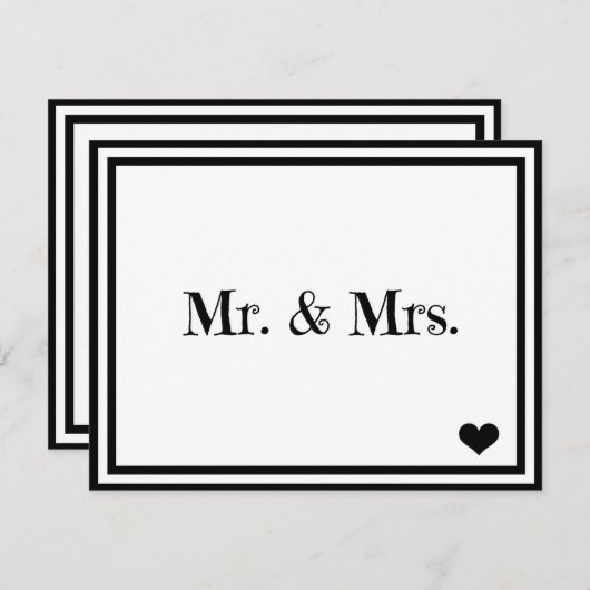 Invitation M. & Mme (Devant / Derrière)