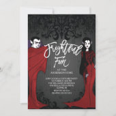 Invitation M. & Mme Dracula Costume Halloween Party (Devant)
